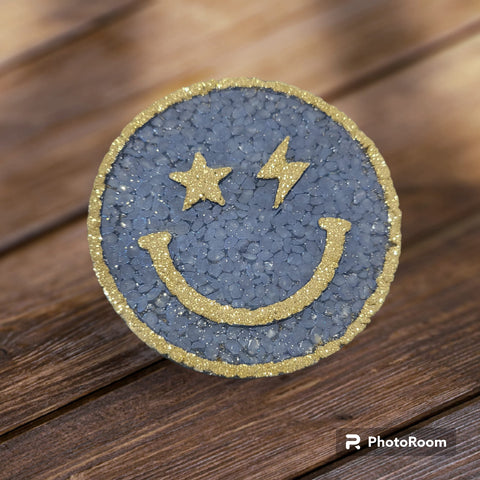 Navy and Gold Smiley