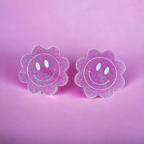 Flower Smiley Face Vent Clips
